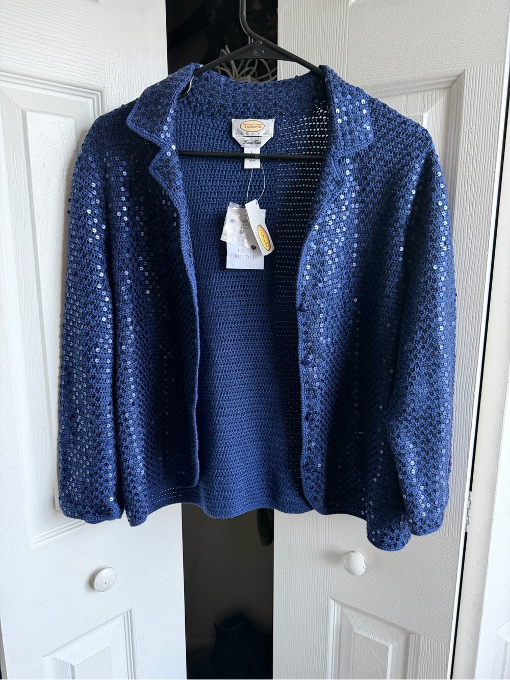 Vintage Talbots Navy Hand-Knit Petite Sweater NWT
